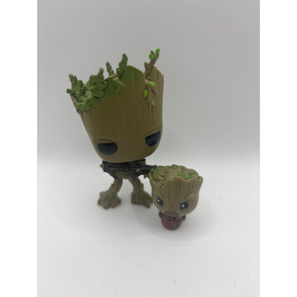 Funko Pop Marvel Guardians of the Galaxy Groot Figures Lot of 2 Blaster Jumpsuit